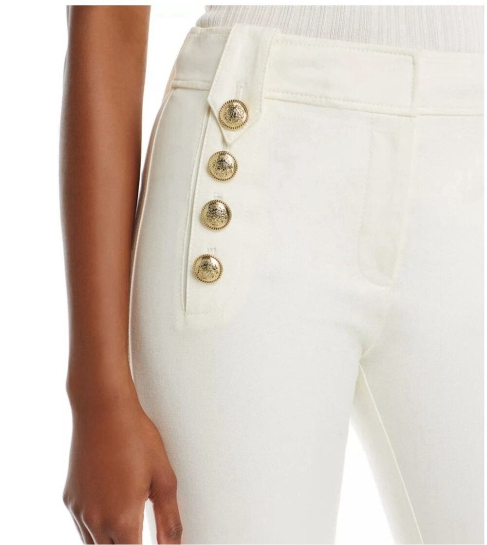 Derek Lam 10 Crosby Robertson Soft White Sailor Flare Pants Trousers Size 4